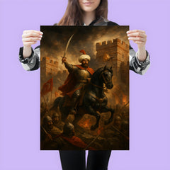 Mehmed II before breached Constantinople wall poster 3