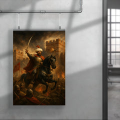 Mehmed II before breached Constantinople wall poster 4