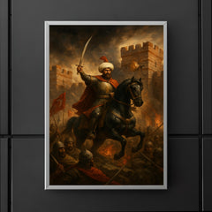 Mehmed II before breached Constantinople wall poster 5
