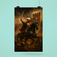 Mehmed II before breached Constantinople wall poster 6