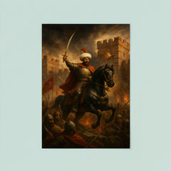 Mehmed II before breached Constantinople wall poster 8