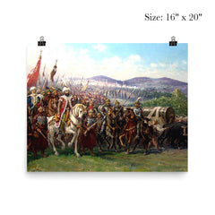 Mehmet II Conquering Constantinople by Fausto Zonaro, 1903 poster 2