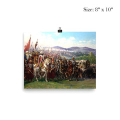 Mehmet II Conquering Constantinople by Fausto Zonaro, 1903 poster 4