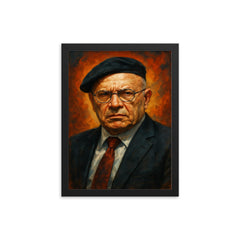 Meir Dagan framed print on a plain backdrop in size 12"x16".