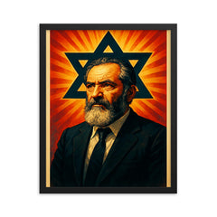 Meir Kahane framed print on a plain backdrop in size 16"x20".