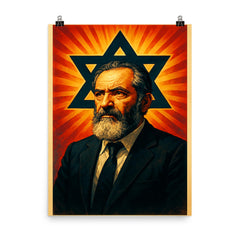 Meir Kahane poster on a plain backdrop in size 8"x10".