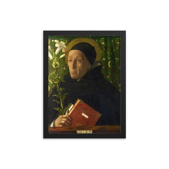 Meister Eckhart framed print on a plain backdrop in size 12"x16".