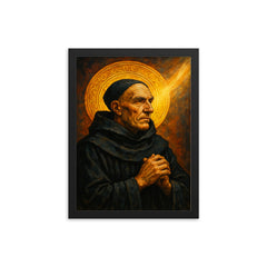 Meister Eckhart framed print on a plain backdrop in size 12"x16".