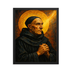 Meister Eckhart framed print on a plain backdrop in size 16"x20".
