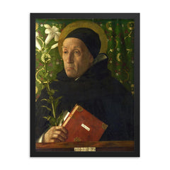 Meister Eckhart framed print on a plain backdrop in size 18"x24".