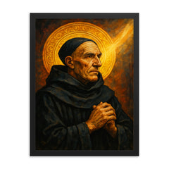 Meister Eckhart framed print on a plain backdrop in size 18"x24".
