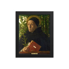 Meister Eckhart framed print on a plain backdrop in size 8"x10".