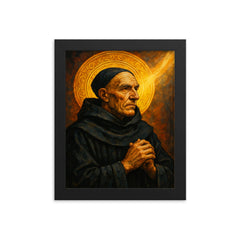 Meister Eckhart framed print on a plain backdrop in size 8"x10".