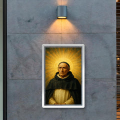 Meister Eckhart in Dominican habit under radiant emptiness poster 2
