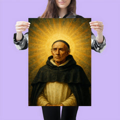 Meister Eckhart in Dominican habit under radiant emptiness poster 3