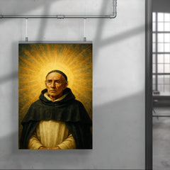 Meister Eckhart in Dominican habit under radiant emptiness poster 4