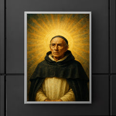 Meister Eckhart in Dominican habit under radiant emptiness poster 5