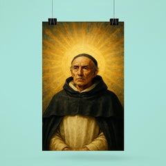Meister Eckhart in Dominican habit under radiant emptiness poster 6
