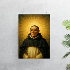 Meister Eckhart in Dominican habit under radiant emptiness poster 7