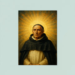 Meister Eckhart in Dominican habit under radiant emptiness poster 8