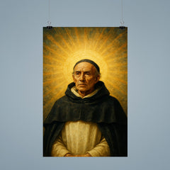 Meister Eckhart in Dominican habit under radiant emptiness poster 9
