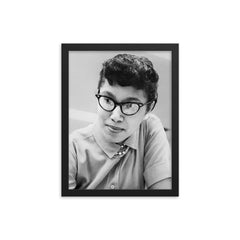 Melba Roy Mouton framed print on a plain backdrop in size 12"x16".