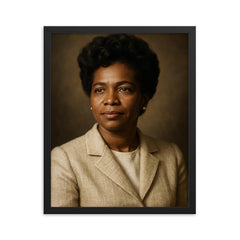 Melba Roy Mouton framed print on a plain backdrop in size 16"x20".