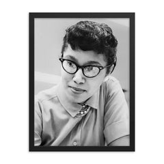 Melba Roy Mouton framed print on a plain backdrop in size 18"x24".