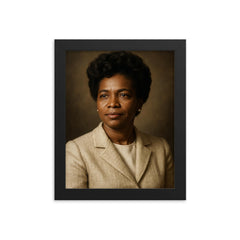 Melba Roy Mouton framed print on a plain backdrop in size 8"x10".