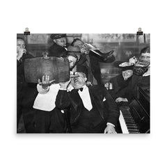 Men Celebrating the End of Prohibition, December 5, 1933 poster on a plain backdrop in size 8"x10".