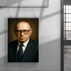 Menachem Begin portrait poster 4