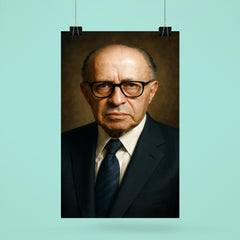 Menachem Begin portrait poster 6