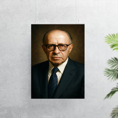 Menachem Begin portrait poster 7