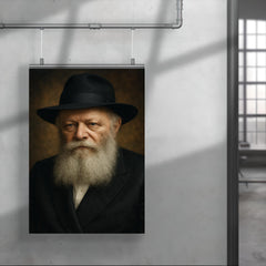 Menachem Mendel Schneerson portrait poster 4