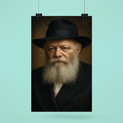 Menachem Mendel Schneerson portrait poster 6