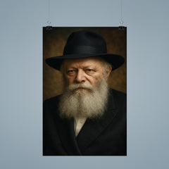 Menachem Mendel Schneerson portrait poster 9
