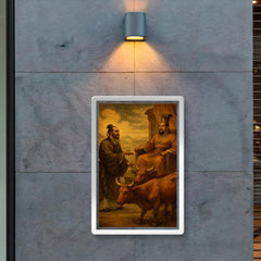 Mencius before a king with oxen poster 2
