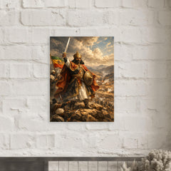 Menelik II at Adwa command ridge metal print mockup