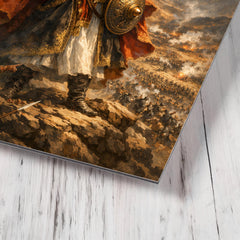 Menelik II at Adwa command ridge metal print mockup
