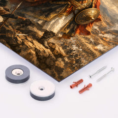 Menelik II at Adwa command ridge metal print mockup