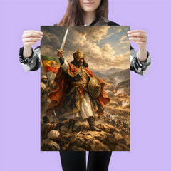 Menelik II at Adwa command ridge poster 3