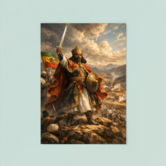 Menelik II at Adwa command ridge poster 8