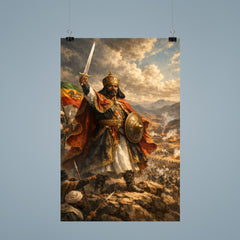 Menelik II at Adwa command ridge poster 9