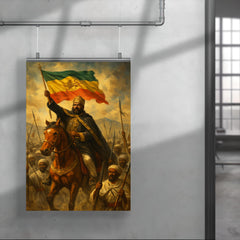 Menelik II at Adwa triumph poster 4