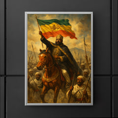 Menelik II at Adwa triumph poster 5