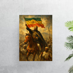 Menelik II at Adwa triumph poster 7