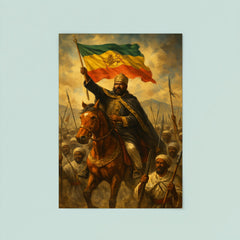 Menelik II at Adwa triumph poster 8