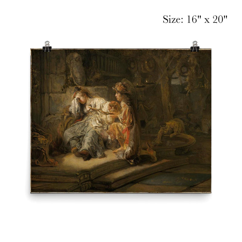 Mercury and Aglauros by Carel Fabritius poster 2