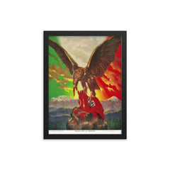 Mexico for Liberty, 1942 framed print on a plain backdrop in size 12"x16".