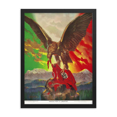 Mexico for Liberty, 1942 framed print on a plain backdrop in size 18"x24".